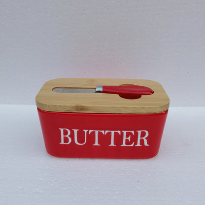 Bamboo Cover Butter Box