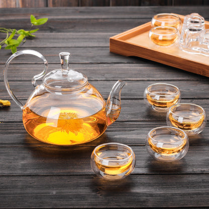 Leaf Luxe Heat Resistant Glass Teapot