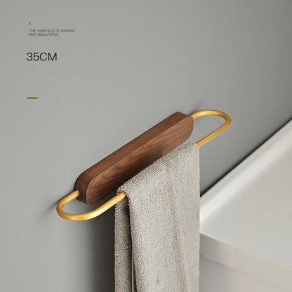 Wood Detail Bathroom Towel Rack