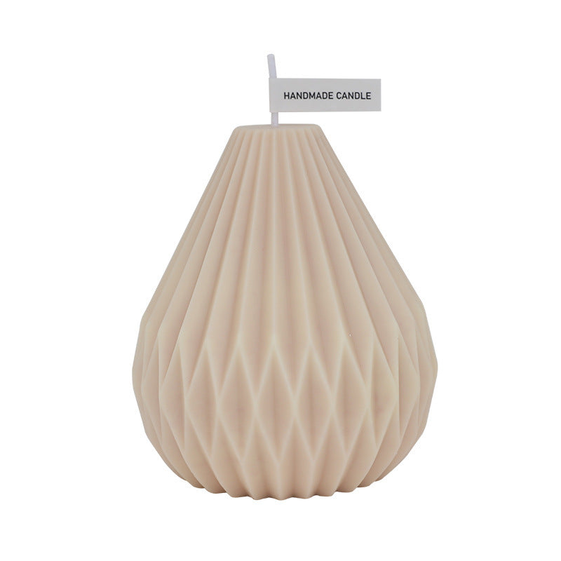 Nordic Geometric Pear Shaped Candle