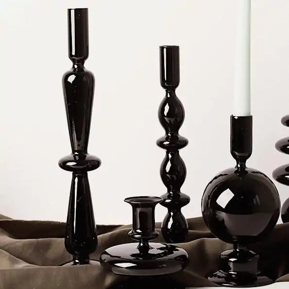 Rue Glass Candlestick Holder