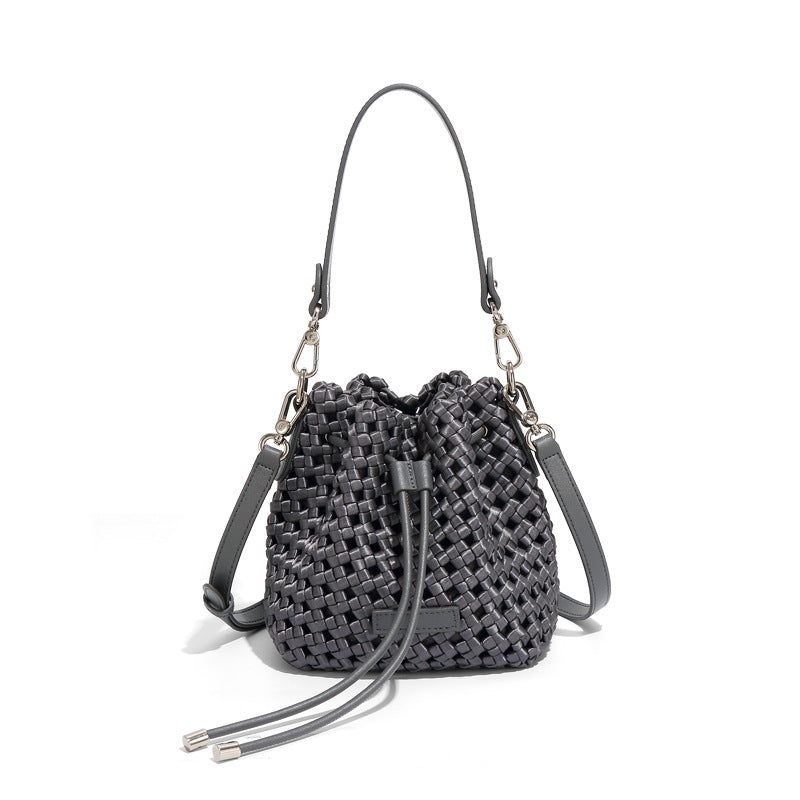 Vogue Knot Woven Bucket Bag