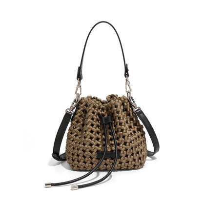 Vogue Knot Woven Bucket Bag