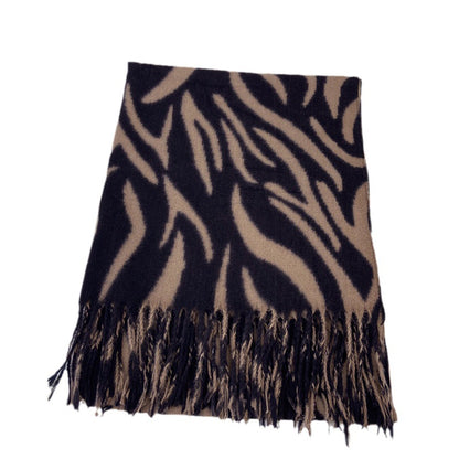 Zebra Tassel Scarf