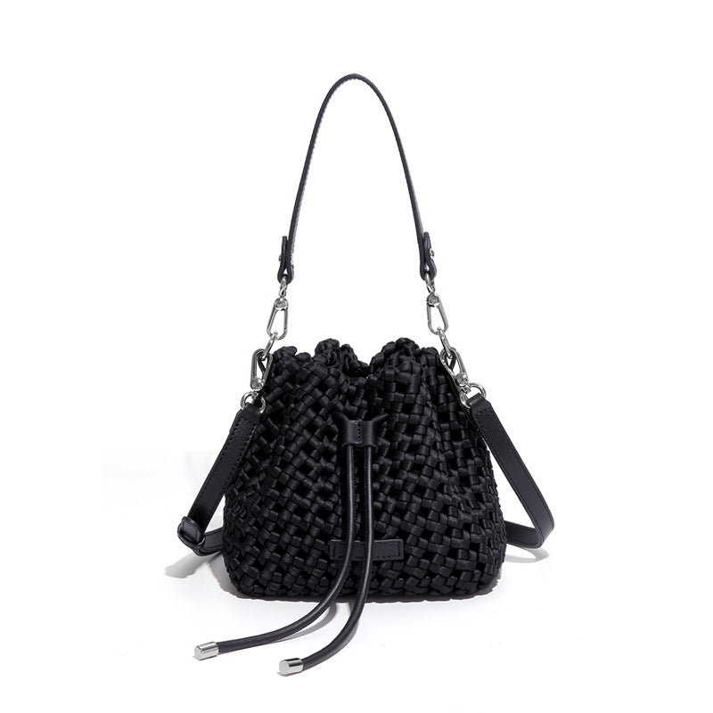 Vogue Knot Woven Bucket Bag