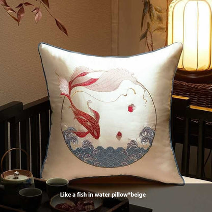 Plush Chinese Classic Embroidery Cushion