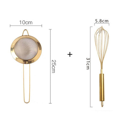 Elegant Golden Kitchen Gadget Set