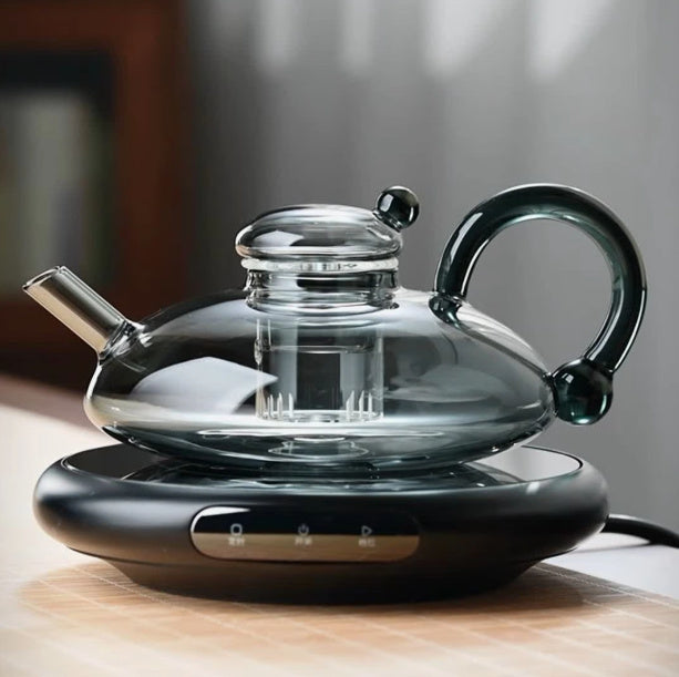 Elegant Glass Heating Tea Pot