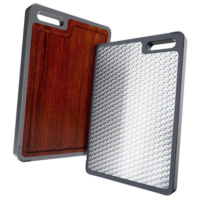 Stainless Steel Ebony Cutting Board