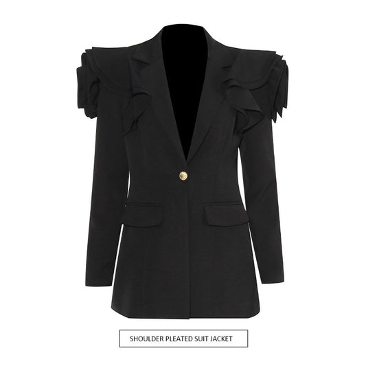 Accent Shoulder Blazer Jacket