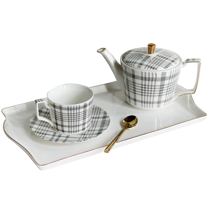 Plaid Coffee Cup Set