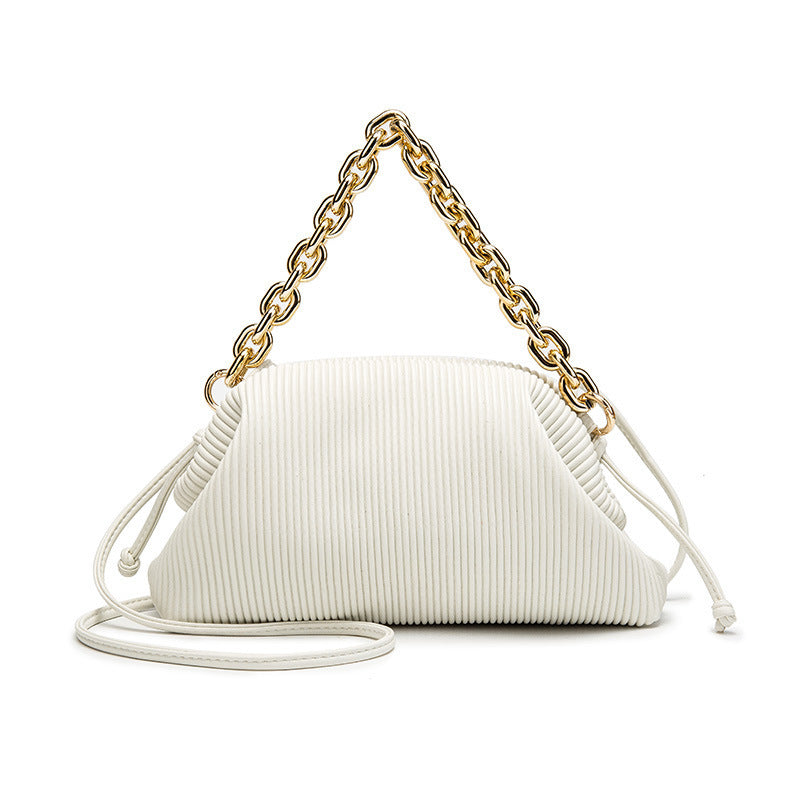 Chain Cloud Pleated Bag