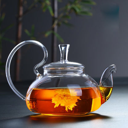 Leaf Luxe Heat Resistant Glass Teapot