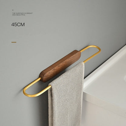 Wood Detail Bathroom Towel Rack