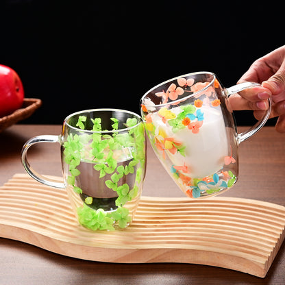 Dried Flower Double-layer Mug