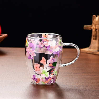 Dried Flower Double-layer Mug