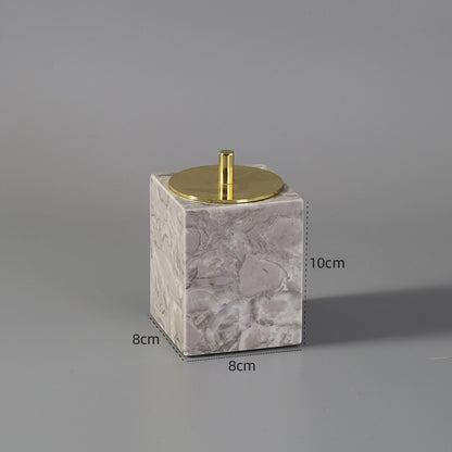 Marble Bathroom Dispenser Set