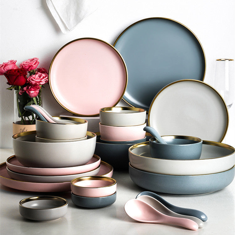 Pastel Gleam Dinner Plate Set