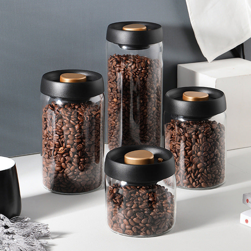 Coffee Beans Glass Airtight Canister