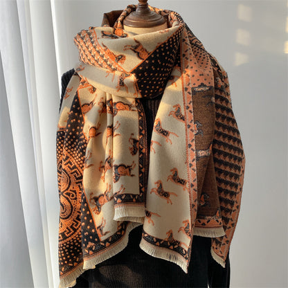 Horse Stride Elegant Scarf