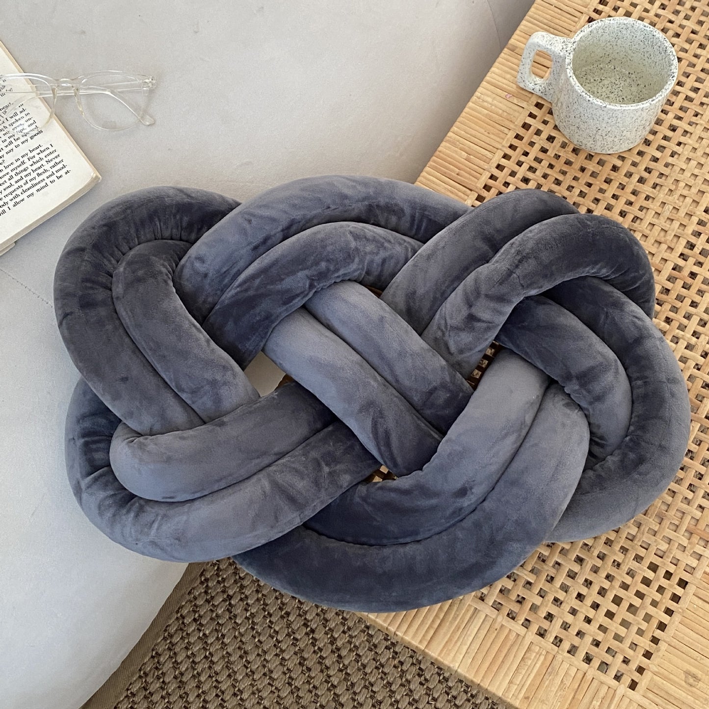 Plaited Plush Cushion