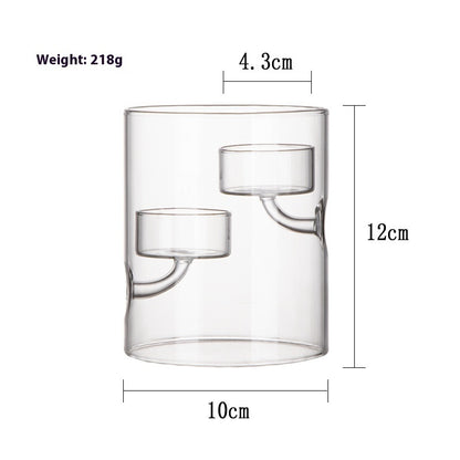 Cylinder Glass Candlestick