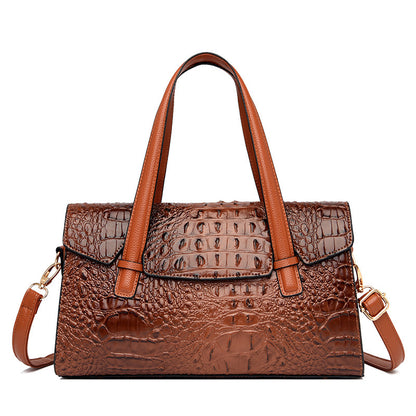 Croc Pattern Messenger Bag