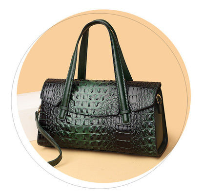 Croc Pattern Messenger Bag