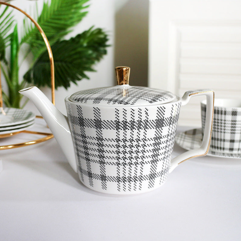 Plaid Coffee Cup Set