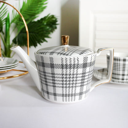 Plaid Coffee Cup Set