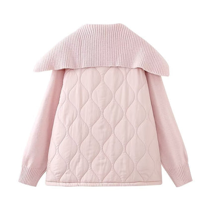 Guard Patchwork Knit Coat