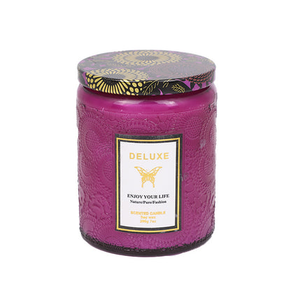 Embossed Glass Fragrance Candle