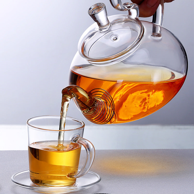 Leaf Luxe Heat Resistant Glass Teapot