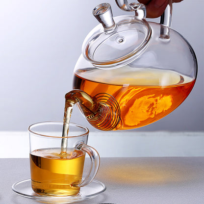 Leaf Luxe Heat Resistant Glass Teapot