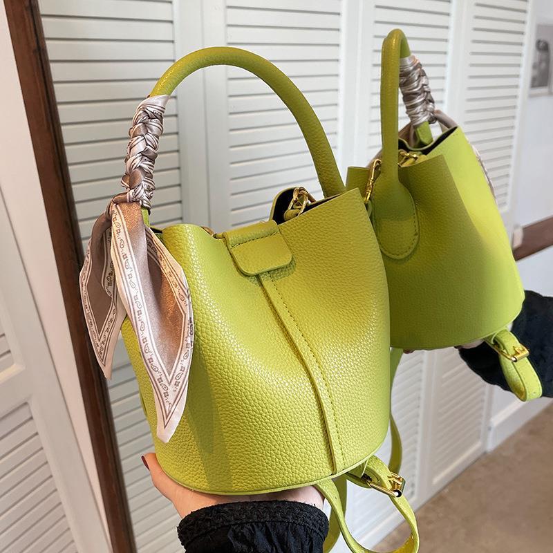 Accent Ribbon Bucket Bag