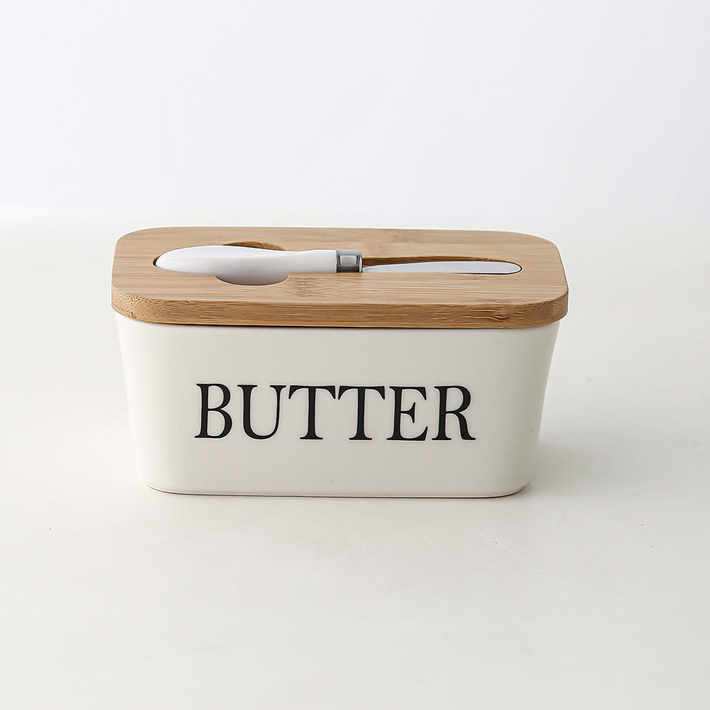 Bamboo Cover Butter Box