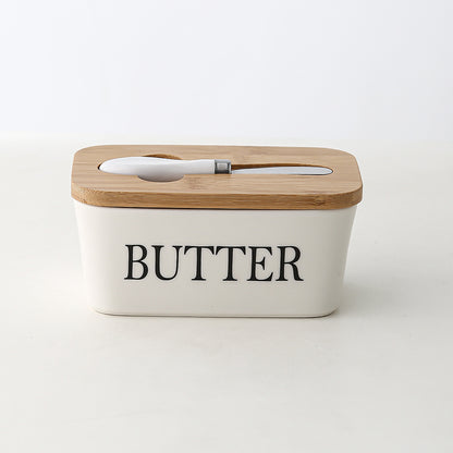 Bamboo Cover Butter Box