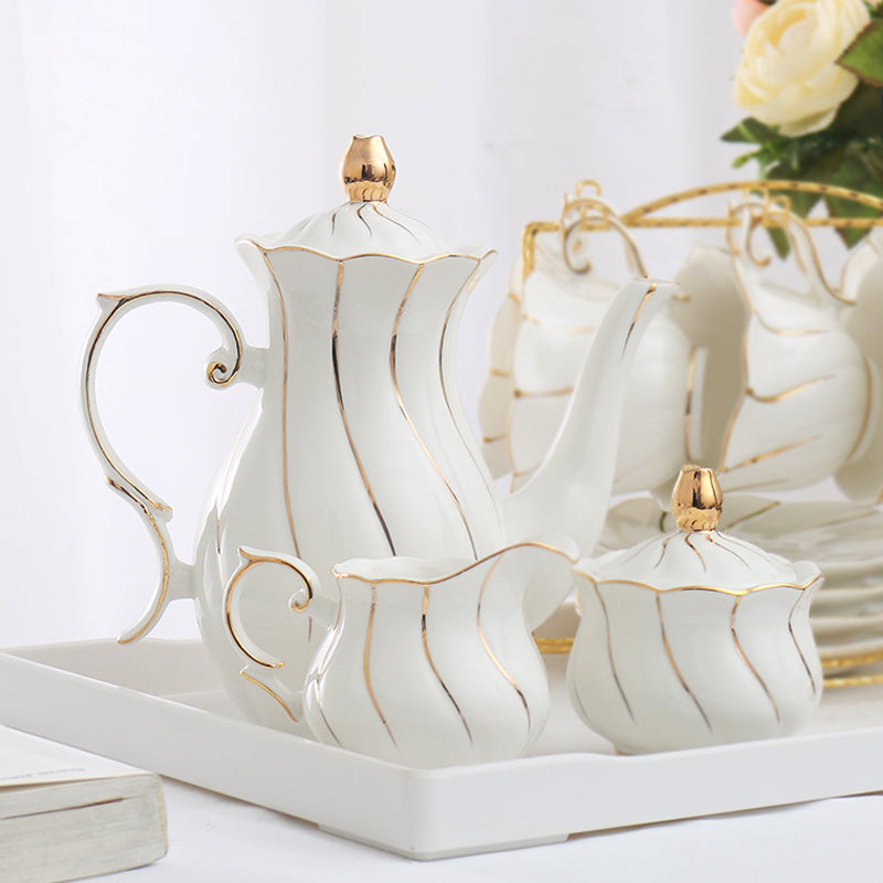 Ceramic Gold Coffee Pot Set