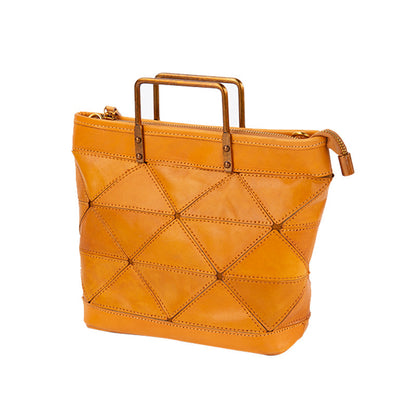 Geometric Stitched Commuter Handbag