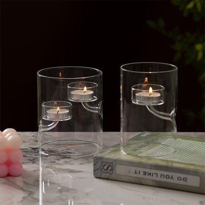 Cylinder Glass Candlestick