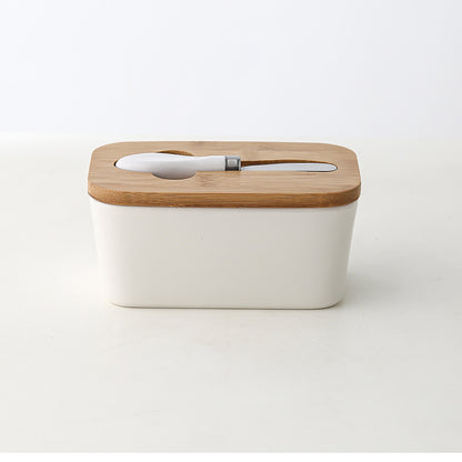 Bamboo Cover Butter Box