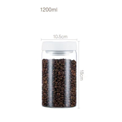 Coffee Beans Glass Airtight Canister