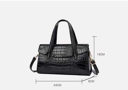 Croc Pattern Messenger Bag