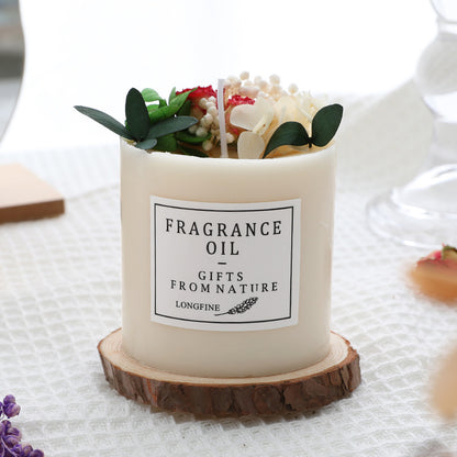 Flower Décor Romantic Candle