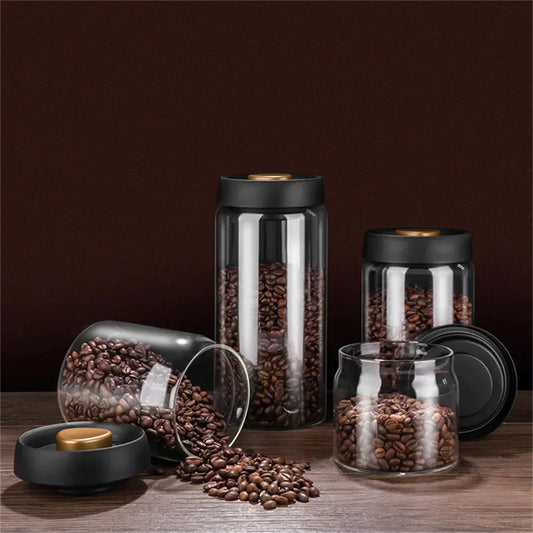 Coffee Beans Glass Airtight Canister