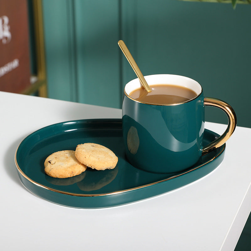 Ceramic Coffee Cup & Saucer Set