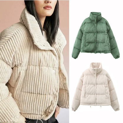 Corduroy Puffer Jacket