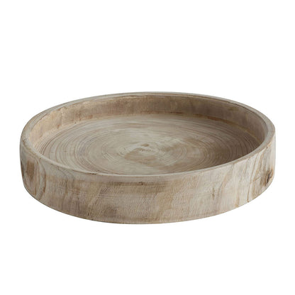 Round Solid Wood Plate