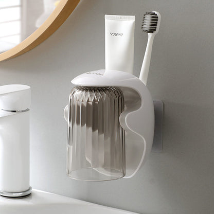 Magnetic Toothbrush & Mouthwash Cup Storage