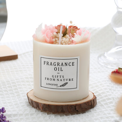 Flower Décor Romantic Candle